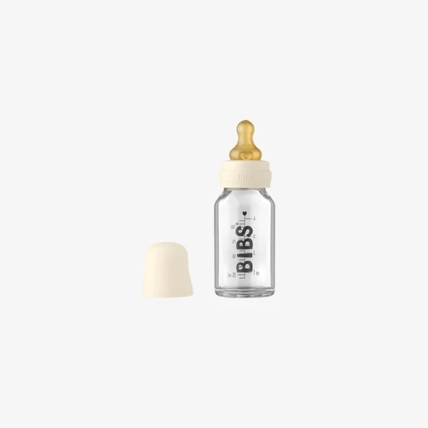 BIBS Baby Glass Bottle Complete Set 110ml - Ivory