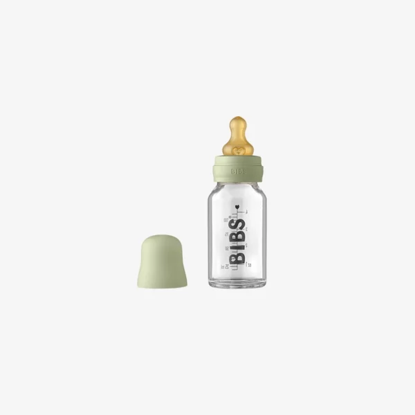 BIBS Baby Glass Bottle Complete Set 110ml - Sage