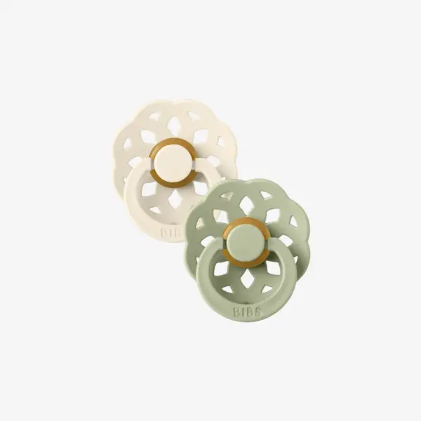 BIBS Boheme - Ivory/Sage 2 komada