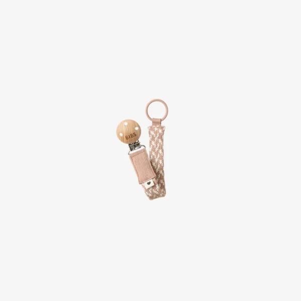 BIBS Pacifier Clip - Blush/Ivory