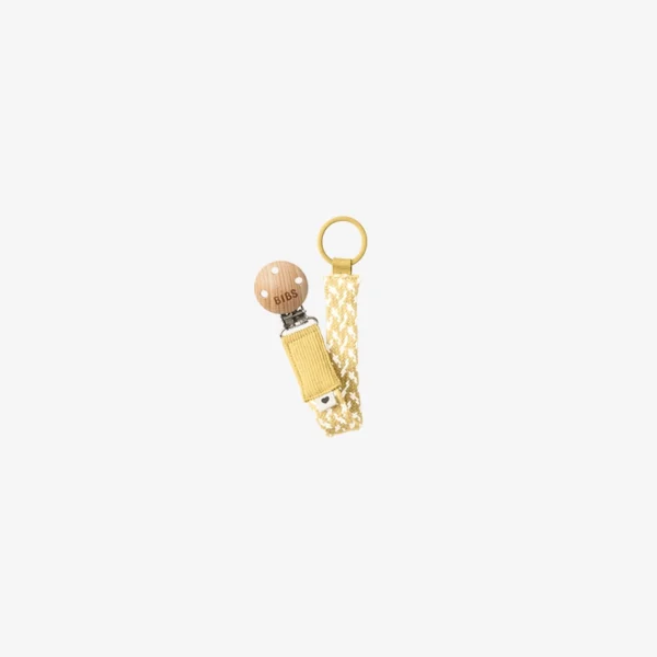 BIBS Pacifier Clip - Pale Butter/Ivory