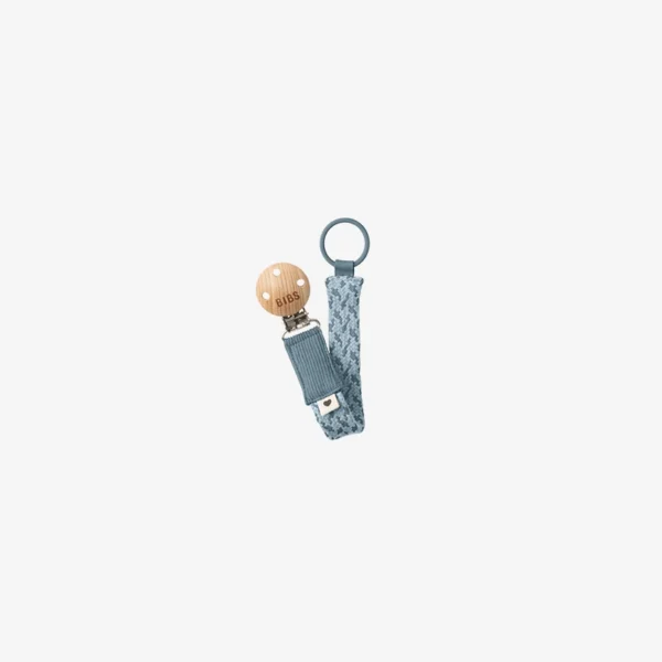 BIBS Pacifier Clip - Petrol/Baby Blue