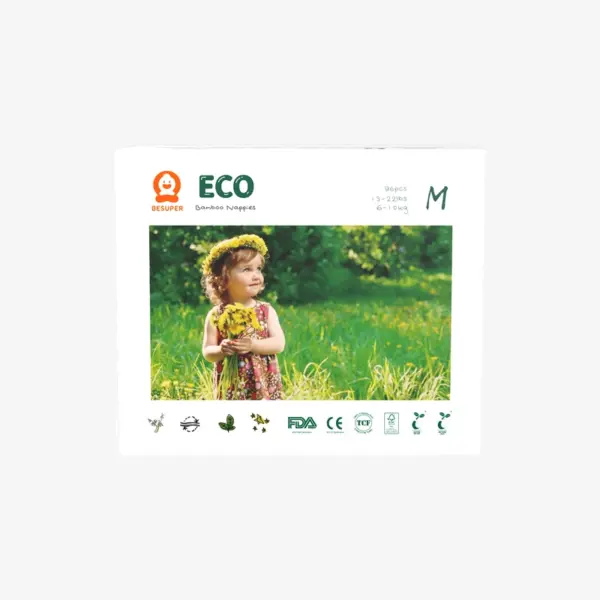 BeSuper ECO Bamboo Pelene M (6-11 kg) 96 komada BeSuper ECO Bamboo Pelene M (6-11 kg) 96 komada