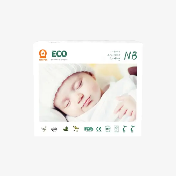 BeSuper ECO Bamboo Pelene NB (2-4 kg) 105 komada BeSuper ECO Bamboo Pelene NB (2-4 kg) 105 komada
