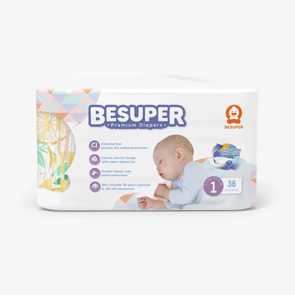 BeSuper Premium Pelene 1 (NB, 2-4 kg) 36 komada