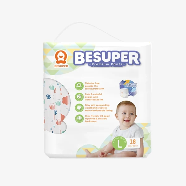 BeSuper Premium Pelene-gaćice L (9-14 kg) 18 komada