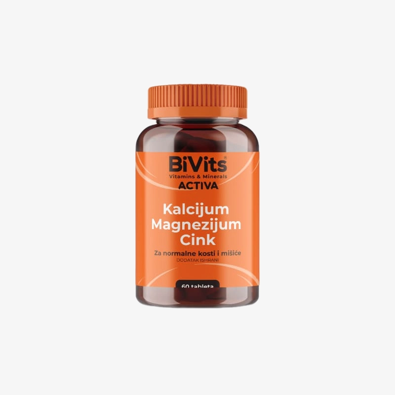 BiVits ACTIVA Kalcijum Magnezijum Cink 60 tableta