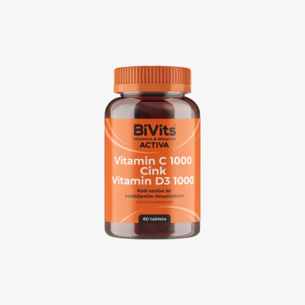 BiVits ACTIVA Vitamin C 1000 i Cink i Vitamin D3 60 tableta