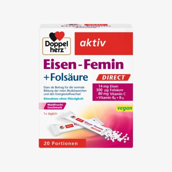 Doppelherz active Gvožđe za žene + Folna kiselina DIREKT 20 kesica