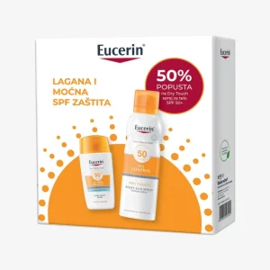 Eucerin Lagana i moćna SPF zaštita 50% popusta na Dry Touch sprej za telo SPF 50+