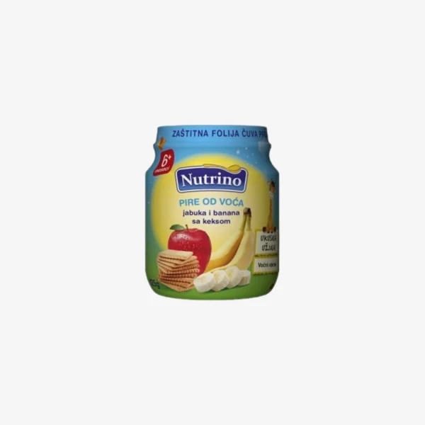 Nutrino Pire od voća - Jabuka, Banana sa Keksom 125g