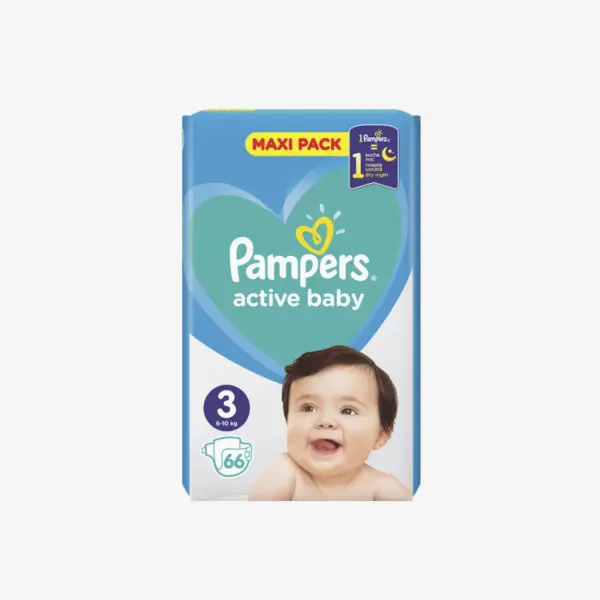 Pampers Active Baby 3 (6-10 kg) 66 komada
