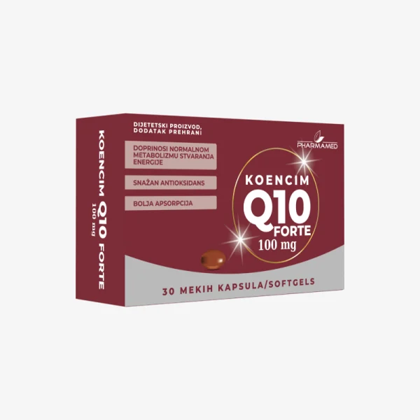 Pharmamed Koencim Q10 Forte 100 mg 30 mekih kapsula Pharmamed Koencim Q10 Forte 100 mg 30 mekih kapsula