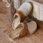 Ženske klompe Komfort - Bež-Braon kocka Ženske klompe Komfort - Bež-Braon kocka