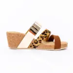 Ženske papuče Tricolor - Braon-Leopard-Zlatne