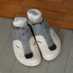 Ženske sobne papuče Vuk - Bež-siva